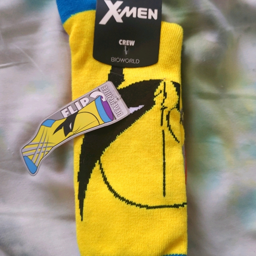 Marvel NWT X-Men Retro Reversible Crew Socks